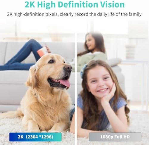 Indoor Camera  3K HD Indoor Security Camera  360  Pan/Tilt Pet Camera  2 Way Audio  Siren  Night Vision  Baby/Pet Monitor with Phone App 2 4G and 5G WiFi  Compatible Alexa and Google Assistant