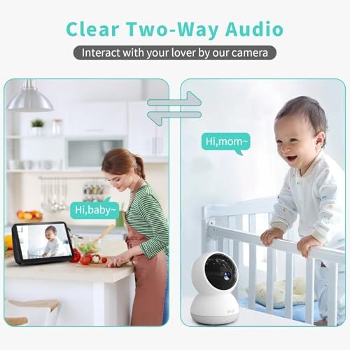 Indoor Camera  3K HD Indoor Security Camera  360  Pan/Tilt Pet Camera  2 Way Audio  Siren  Night Vision  Baby/Pet Monitor with Phone App 2 4G and 5G WiFi  Compatible Alexa and Google Assistant