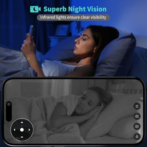 Indoor Camera  3K HD Indoor Security Camera  360  Pan/Tilt Pet Camera  2 Way Audio  Siren  Night Vision  Baby/Pet Monitor with Phone App 2 4G and 5G WiFi  Compatible Alexa and Google Assistant