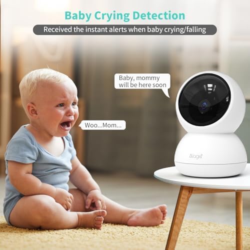 Indoor Camera  3K HD Indoor Security Camera  360  Pan/Tilt Pet Camera  2 Way Audio  Siren  Night Vision  Baby/Pet Monitor with Phone App 2 4G and 5G WiFi  Compatible Alexa and Google Assistant