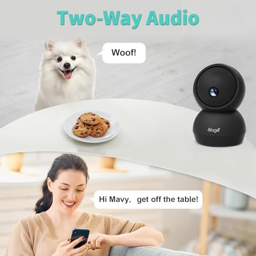 Indoor Camera  3K HD Indoor Security Camera  360  Pan/Tilt Pet Camera  2 Way Audio  Siren  Night Vision  Baby/Pet Monitor with Phone App 2 4G and 5G WiFi  Compatible Alexa and Google Assistant