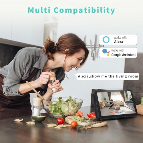 Indoor Camera  3K HD Indoor Security Camera  360  Pan/Tilt Pet Camera  2 Way Audio  Siren  Night Vision  Baby/Pet Monitor with Phone App 2 4G and 5G WiFi  Compatible Alexa and Google Assistant