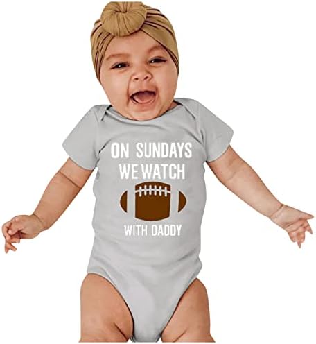 Infant Clothes Infant Boys Girls Short Sleeve Letter Rugby Print Romper Bodysuit Newborn for Children New Baby Boy Gift