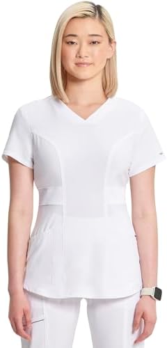 TALLA S - Infinity Cherokee V Neck Womens Nurse Scrub Top  4 Way Stretch  Superior Performance and Comfort CK623A