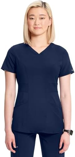 TALLA S - Infinity Cherokee V Neck Womens Nurse Scrub Top  4 Way Stretch  Superior Performance and Comfort CK623A