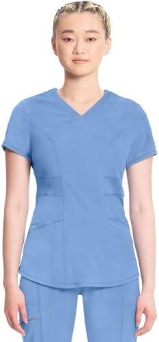 TALLA S - Infinity Cherokee V Neck Womens Nurse Scrub Top  4 Way Stretch  Superior Performance and Comfort CK623A