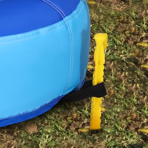 Inflatable Water Slide Bounce House  Double Slide Bouncer Castle Playhouse w/Splash Pool Jump Area  Climbing Wall Basketball Hoop  Water Balls  550W Air Blower for Kids Birthday Party  Indoor Outdoor