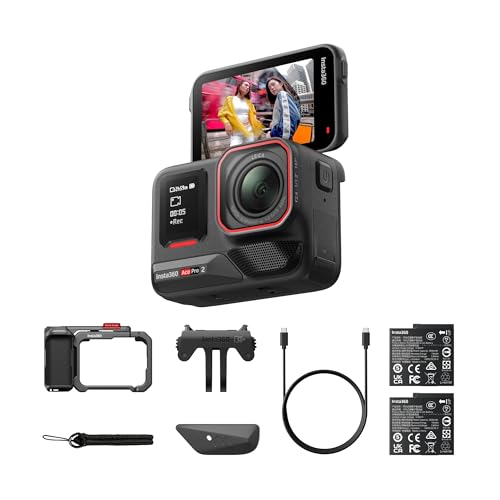Insta360 Ace Pro 2 Dual Battery Xplorer Bundle   8K Waterproof Action Camera Co Engineered with Leica  Flagship 1/1 3 Sensor  8K30fps  4K60fps  2 5 Flip Screen  AI Noise Reduction