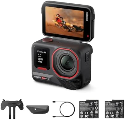 Insta360 Ace Pro 2 Dual Battery Bundle   8K Waterproof Action Camera Co Engineered with Leica  1/1 3 Sensor  Dual AI Chip  Leading Low Light  Superior Audio