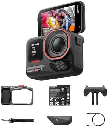 Insta360 Ace Pro 2 Dual Battery Bundle   8K Waterproof Action Camera Co Engineered with Leica  1/1 3 Sensor  Dual AI Chip  Leading Low Light  Superior Audio