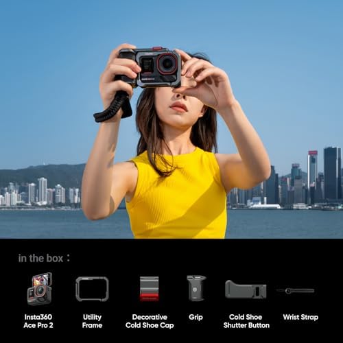 Insta360 Ace Pro 2 Dual Battery Bundle   8K Waterproof Action Camera Co Engineered with Leica  1/1 3 Sensor  Dual AI Chip  Leading Low Light  Superior Audio