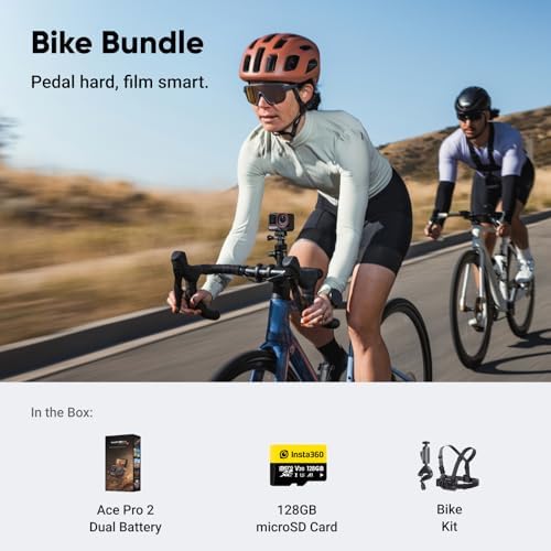 Insta360 Ace Pro 2 Dual Battery Bundle   8K Waterproof Action Camera Co Engineered with Leica  1/1 3 Sensor  Dual AI Chip  Leading Low Light  Superior Audio