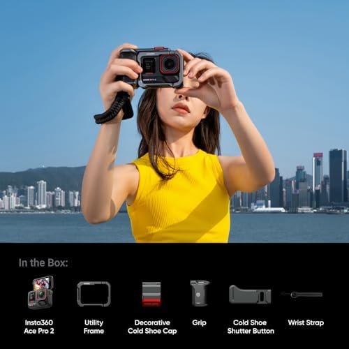 Insta360 Ace Pro 2 Dual Battery Bundle   8K Waterproof Action Camera Co Engineered with Leica  1/1 3 Sensor  Dual AI Chip  Leading Low Light  Superior Audio