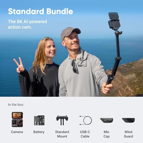 Insta360 Ace Pro 2 Dual Battery Bundle   8K Waterproof Action Camera Co Engineered with Leica  1/1 3 Sensor  Dual AI Chip  Leading Low Light  Superior Audio