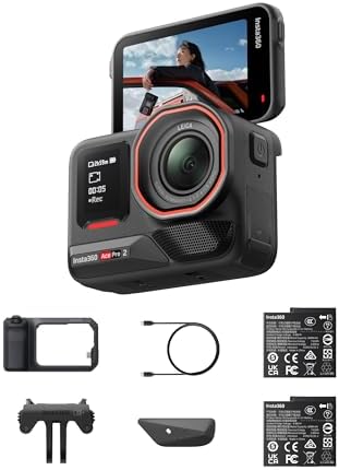 Insta360 Ace Pro 2 Dual Battery Bundle   8K Waterproof Action Camera Co Engineered with Leica  1/1 3 Sensor  Dual AI Chip  Leading Low Light  Superior Audio
