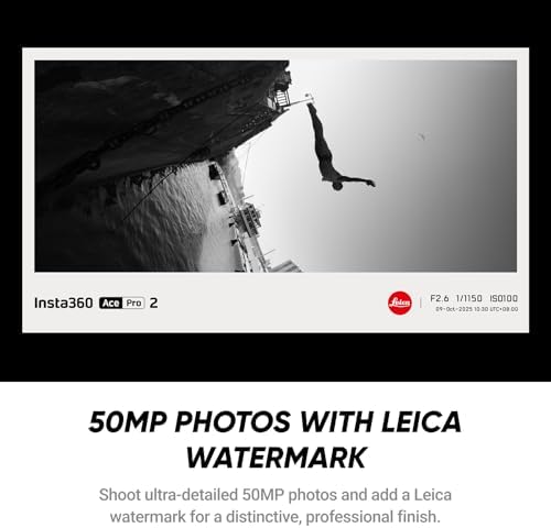 Insta360 Ace Pro 2 Flash Print Bundle   8K Waterproof Action Camera Co Engineered with Leica  1/1 3 Sensor  Dual AI Chip  Leading Low Light  Xplorer Grip Pro Kit for Street Photography