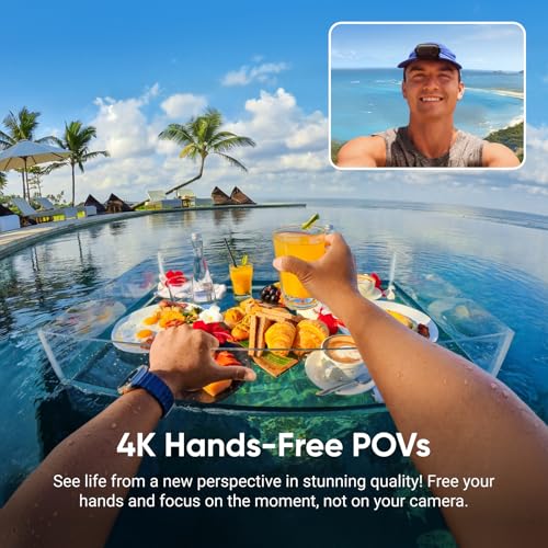 Insta360 GO 3S   128 GB Black 4K Tiny Portable Vlogging Camera  Hands Free POVs  Mount Anywhere  Stabilization  140 Min Battery Life  10m Waterproof  Pet POV