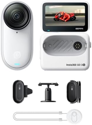 Insta360 GO 3S   128 GB Black 4K Tiny Portable Vlogging Camera  Hands Free POVs  Mount Anywhere  Stabilization  140 Min Battery Life  10m Waterproof  Pet POV