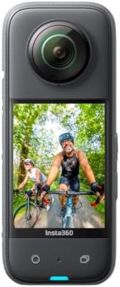 Insta360 Cámara de acción X3-360 con video HDR activo de 5.7K 360, cámara de lente única 4K, impermeable, estabilización FlowState, pantalla táctil de 2.29 pulgadas, edición AI, para motocicleta