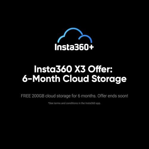 Insta360 X3 360 Action Camera with 5 7K 360 Active HDR Video  4K Single Lens Camera  Waterproof  FlowState Stabilization  2 29 Touchscreen  AI Editing  for Motorcycle  Wintersports and Vlogging