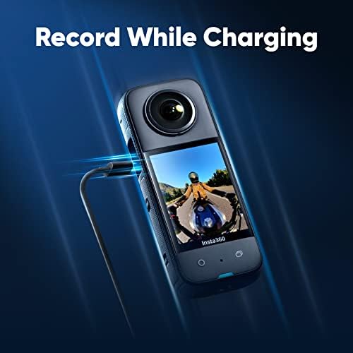 Insta360 X3 Motorcycle Bundle   Waterproof 360 Camera with 1/2 48MP Sensors  5 7K 360 Active HDR Video  72MP 360 Photo  4K Single Lens  60fps Me Mode  Stabilization