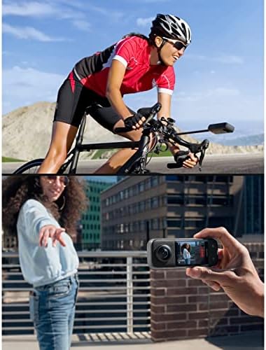 Insta360 X3 Starter Bundle   Waterproof 360  Action Camera with 1/2 Inch Sensor  5 7K 360   72MP 360  Photos  Stabilisation  2 29 Touch Screen  Vibration Feedback  AI Editing  Live Streaming