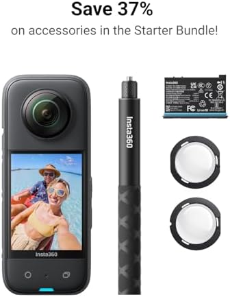 Insta360 X3   Waterproof 360 Action Camera with 1/2 48MP Sensors  5 7K 360 Active HDR Video  72MP 360 Photo  4K Single Lens  60fps Me Mode  Stabilization  2 29 Touchscreen  AI Editing  Live Stream