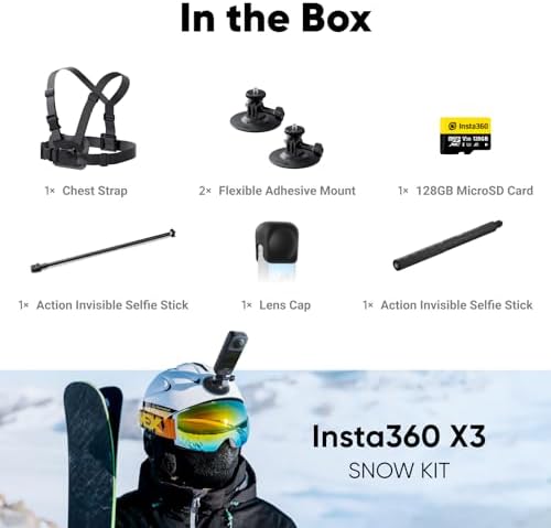 Insta360 X3   Waterproof 360 Action Camera with 1/2 48MP Sensors  5 7K 360 Active HDR Video  72MP 360 Photo  4K Single Lens  60fps Me Mode  Stabilization  2 29 Touchscreen  AI Editing  Live Stream