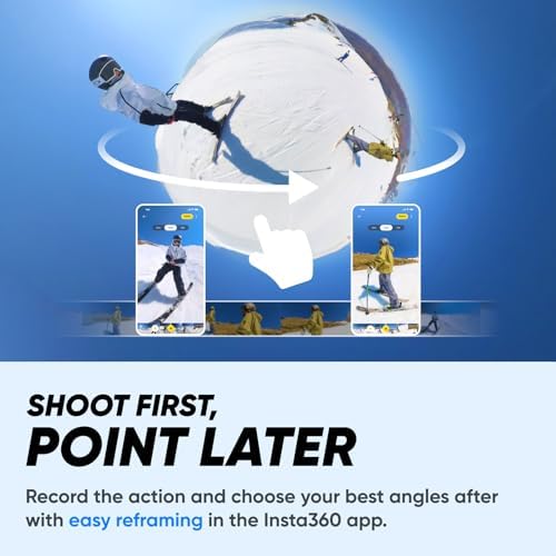 Insta360 X3   Waterproof 360 Action Camera with 1/2 48MP Sensors  5 7K 360 Active HDR Video  72MP 360 Photo  4K Single Lens  60fps Me Mode  Stabilization  2 29 Touchscreen  AI Editing  Live Stream