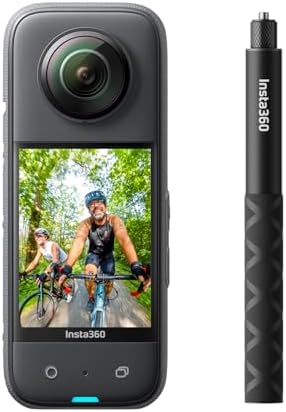 Insta360 X3   Waterproof 360 Action Camera with 1/2 48MP Sensors  5 7K 360 Active HDR Video  72MP 360 Photo  4K Single Lens  60fps Me Mode  Stabilization  2 29 Touchscreen  AI Editing  Live Stream
