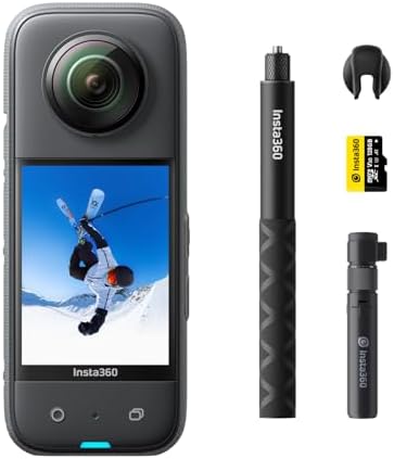 Insta360 X3   Waterproof 360 Action Camera with 1/2 48MP Sensors  5 7K 360 Active HDR Video  72MP 360 Photo  4K Single Lens  60fps Me Mode  Stabilization  2 29 Touchscreen  AI Editing  Live Stream