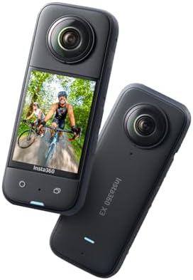 Insta360 X3   Waterproof 360 Action Camera with 1/2 48MP Sensors  5 7K 360 Active HDR Video  72MP 360 Photo  4K Single Lens  60fps Me Mode  Stabilization  2 29 Touchscreen  AI Editing  Live Stream