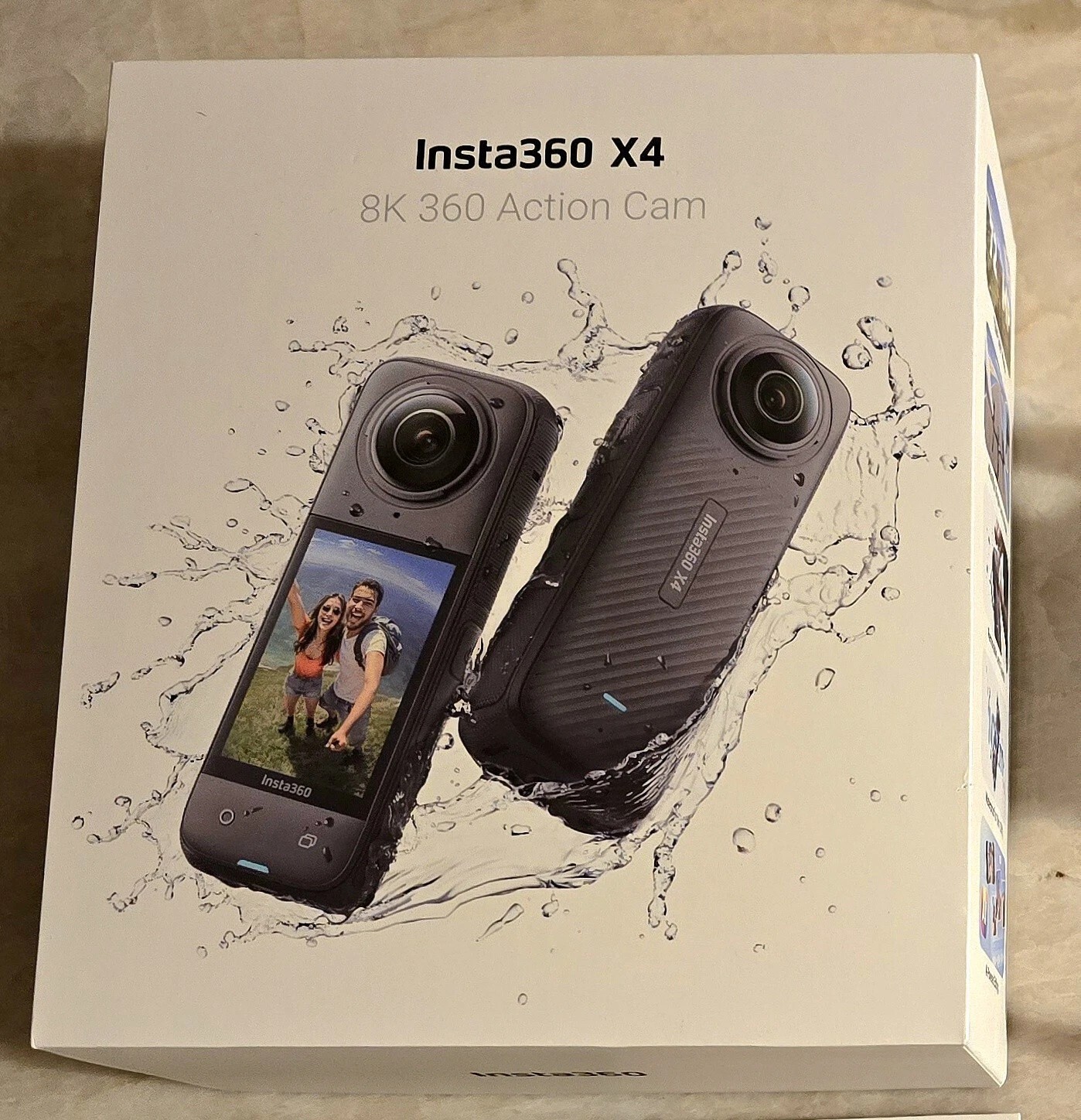 Insta360 X4 8K 360 Action Camera   CLEAN LENSES BOTH SIDES   IN ORIGINAL BOX
