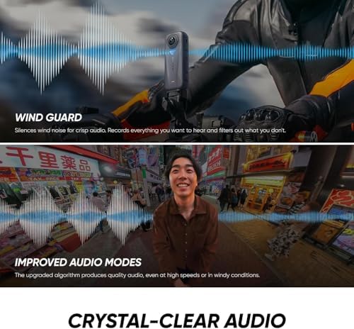 Insta360 X4 Air Basic Bundle   Lightest 8K 360 Action Camera for Epic Adventures   for Travel  Sports  Family Moments  Vlogging   Bundle Includes Invisible Selfie Stick  Lens Cap 256GB