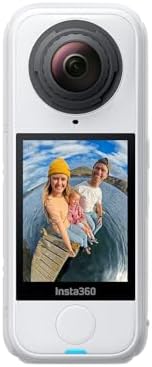 Insta360 X4 Air Replacement Lens Bundle   Lightweight 165g 8K 360 Camera  Invisible Selfie Stick  Replaceable Lenses  Shoot First & Frame Later  Built in Wind Guard  Stabilization  AI Powered App