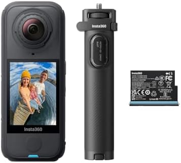 Insta360 X4 Air Replacement Lens Bundle   Lightweight 165g 8K 360 Camera  Invisible Selfie Stick  Replaceable Lenses  Shoot First & Frame Later  Built in Wind Guard  Stabilization  AI Powered App
