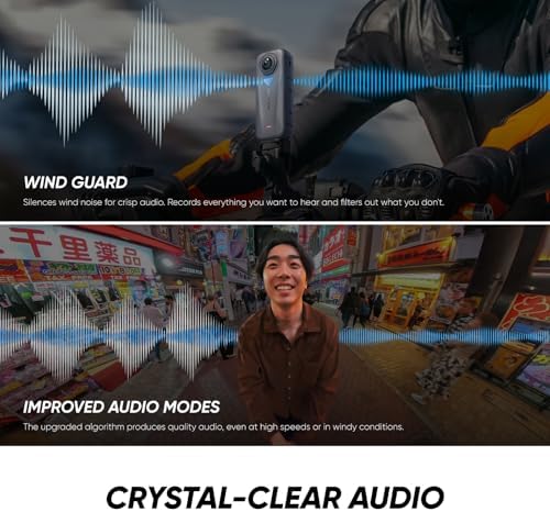 Insta360 X4 Air Starter Bundle   Lightweight 165g 8K 360 Camera  Invisible Selfie Stick  Replaceable Lenses  Shoot First & Frame Later  Built in Wind Guard  FlowState Stabilization  AI Powered App