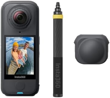 Insta360 X4 Air Starter Bundle   Lightweight 165g 8K 360 Camera  Invisible Selfie Stick  Replaceable Lenses  Shoot First & Frame Later  Built in Wind Guard  FlowState Stabilization  AI Powered App