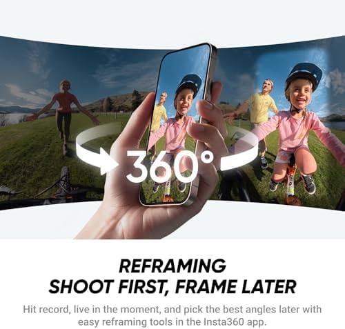 Insta360 X4 Air   Lightweight 165g 8K 360 Camera  Invisible Selfie Stick Effect  Replaceable Lenses  Shoot First & Frame Later  Built in Wind Guard  FlowState Stabilization  AI Powered App