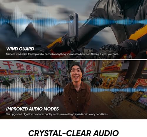 Insta360 X4 Air   Lightweight 165g 8K 360 Camera  Invisible Selfie Stick Effect  Replaceable Lenses  Shoot First & Frame Later  Built in Wind Guard  FlowState Stabilization  AI Powered App