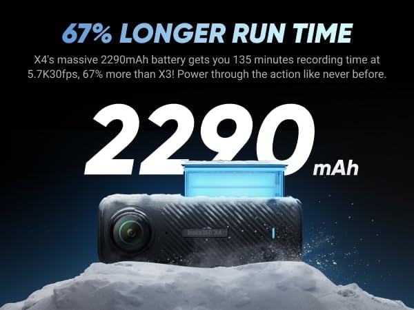 Insta360 X4 Basic Bundle 8K Waterproof 360 Action Camera with 1/2 48MP Sensors  8K 360 HDR Video  72MP 360 Photo  4K Single Lens  Bundle Includes Selfie Stick  Lens Cap  256GB 