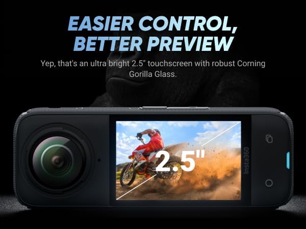 Insta360 X4 Basic Bundle 8K Waterproof 360 Action Camera with 1/2 48MP Sensors  8K 360 HDR Video  72MP 360 Photo  4K Single Lens  Bundle Includes Selfie Stick  Lens Cap  256GB 