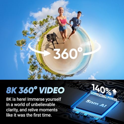 Insta360 X4 Bike Bundle   8K Waterproof 360 Action Camera  4K Wide Angle Video  Invisible Selfie Stick  Removable Lens Guards  135 Min Battery Life  AI Editing  Stabilization  for Sports  Travel