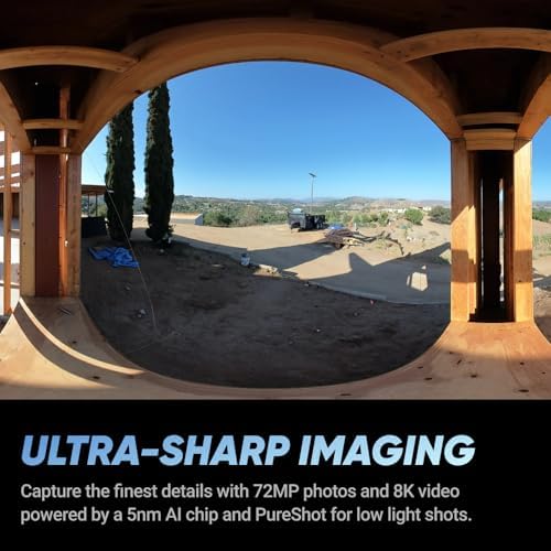 Insta360 X4 Kit de Construcción - Cámara de construcción 360°, video HDR 360 de 8K30fps, foto de 72MP, lapsos de tiempo de 11K, compatible con DroneDeploy, OpenSpace, Cupix, Oculo, WhiteHelmet