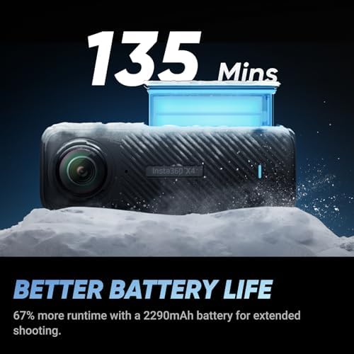 Insta360 X4 Kit de Construcción - Cámara de construcción 360°, video HDR 360 de 8K30fps, foto de 72MP, lapsos de tiempo de 11K, compatible con DroneDeploy, OpenSpace, Cupix, Oculo, WhiteHelmet