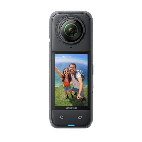 Insta360 Paquete estándar X4: cámara de acción impermeable 8K 360, video gran angular 4K, efecto selfie stick invisible, protectores de lente extraíbles, duración de la batería de 135 minutos, edición