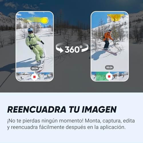 Insta360 Paquete estándar X4: cámara de acción impermeable 8K 360, video gran angular 4K, efecto selfie stick invisible, protectores de lente extraíbles, duración de la batería de 135 minutos, edición