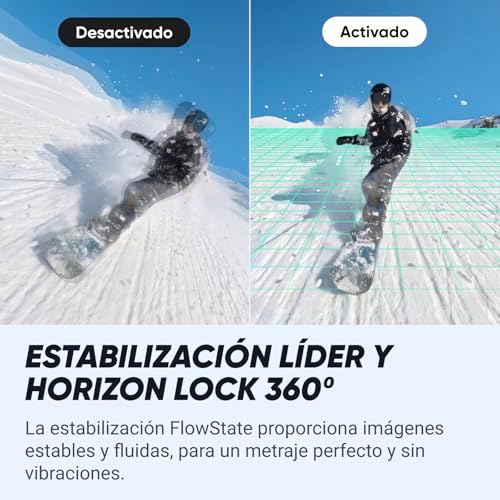 Insta360 Paquete estándar X4: cámara de acción impermeable 8K 360, video gran angular 4K, efecto selfie stick invisible, protectores de lente extraíbles, duración de la batería de 135 minutos, edición