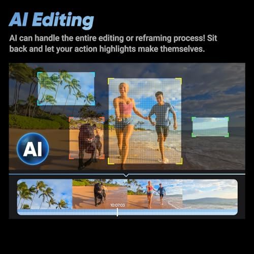 Insta360 Paquete estándar X4: cámara de acción impermeable 8K 360, video gran angular 4K, efecto selfie stick invisible, protectores de lente extraíbles, duración de la batería de 135 minutos, edición