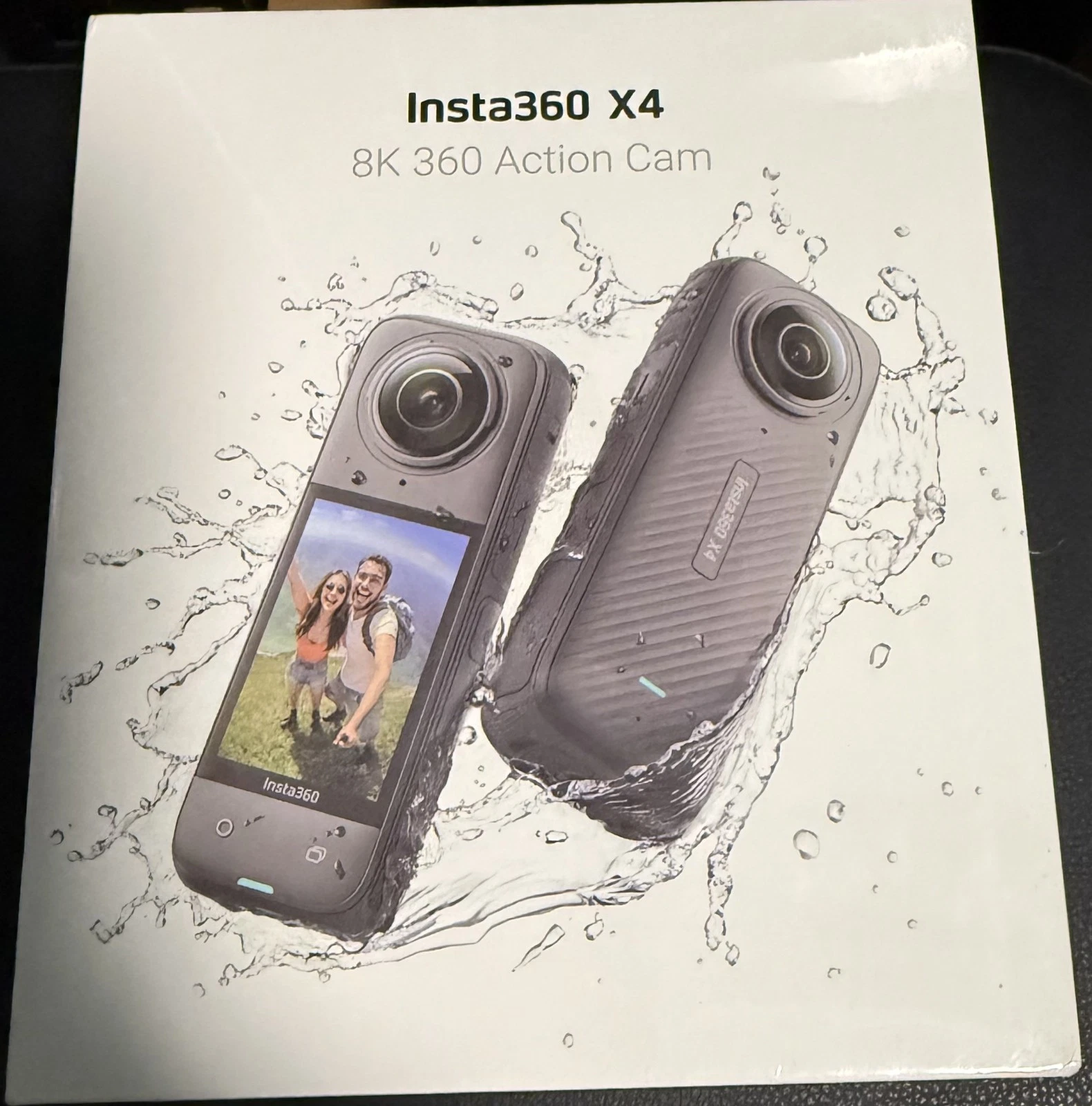 Insta360 X4 - Cámara de acción 360° impermeable 8K con video gran angular y selfies invisibles